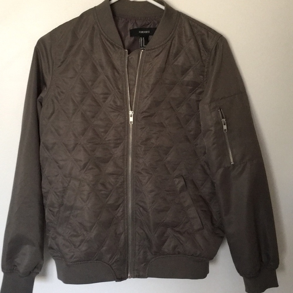 Grey Bomber Jacket